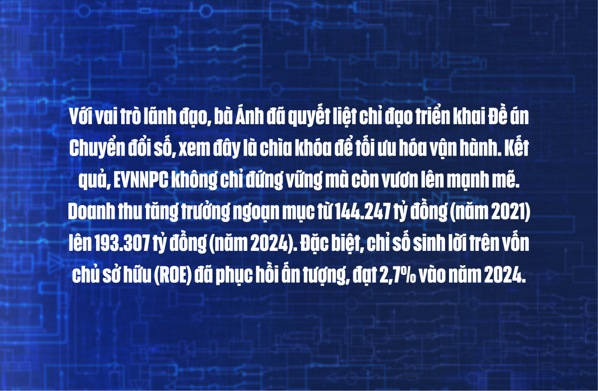 Chủ tịch EVNNPC Đỗ Nguyệt Ánh: Bản lĩnh nữ lãnh đạo ngành Điện