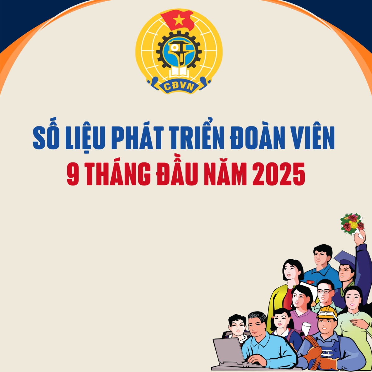 Số liệu phát triển đoàn viên 9 tháng đầu năm 2025