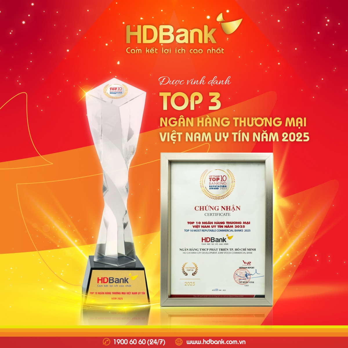 HDBank giữ vị trí thứ 3 Top ngân hàng niêm yết uy tín và hiệu quả nhất Việt Nam HDBank giữ vị trí thứ 3 Top ngân hàng niêm yết uy tín và hiệu quả nhất Việt Nam