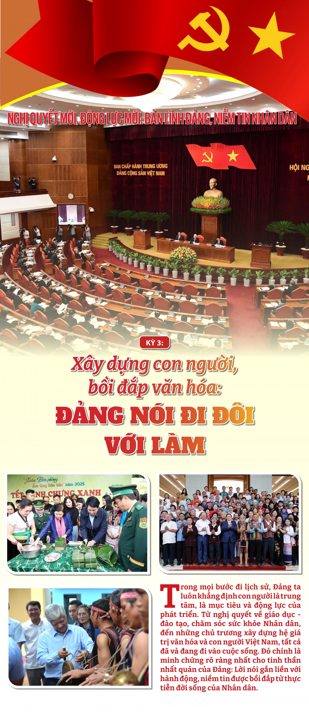 Kỳ 3: Xây dựng con người, bồi đắp văn hóa: Đảng nói đi đôi với làm Kỳ 3: Xây dựng con người, bồi đắp văn hóa: Đảng nói đi đôi với làm