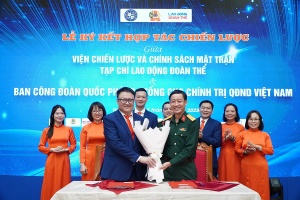 Hợp tác chiến lược giữa Viện Chiến lược và Chính sách Mặt trận - Ban Công đoàn Quốc phòng