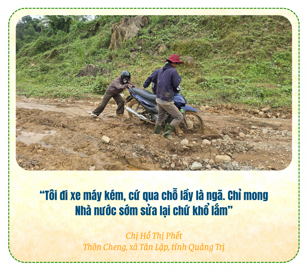 Doanh nghiệp làm điện gió: Bỏ mặc người dân với đường hư, cầu gây ngập lụt