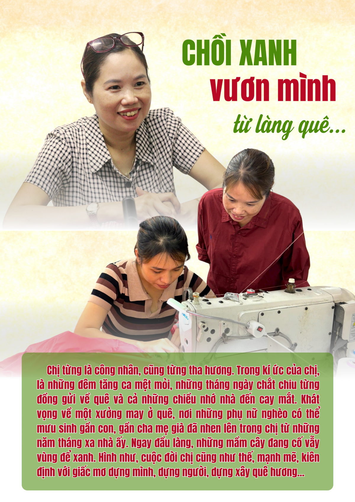 Chồi xanh vươn mình từ làng quê...