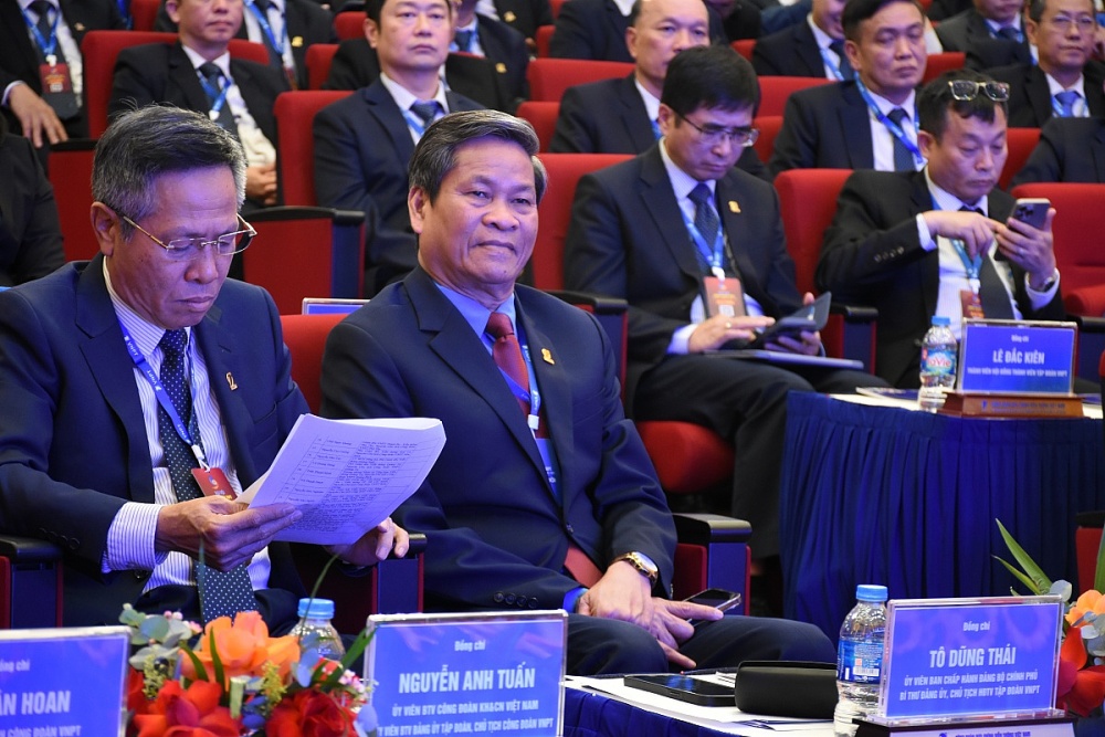 đồng chí Huỳnh Thanh Xuân, Phó Chủ tịch Tổng Liên đoàn Lao động Việt Nam tham dự Đại hội III Công đoàn VNPT. Ảnh: Nguyễn Việt