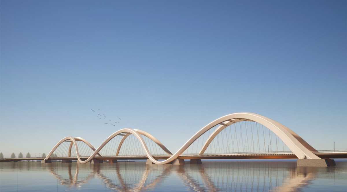 Cầu Thịnh Vượng nối liền Vịnh Ngọc với Mũi Danh Vọng Cầu Thịnh Vượng nối liền Vịnh Ngọc với Mũi Danh Vọng