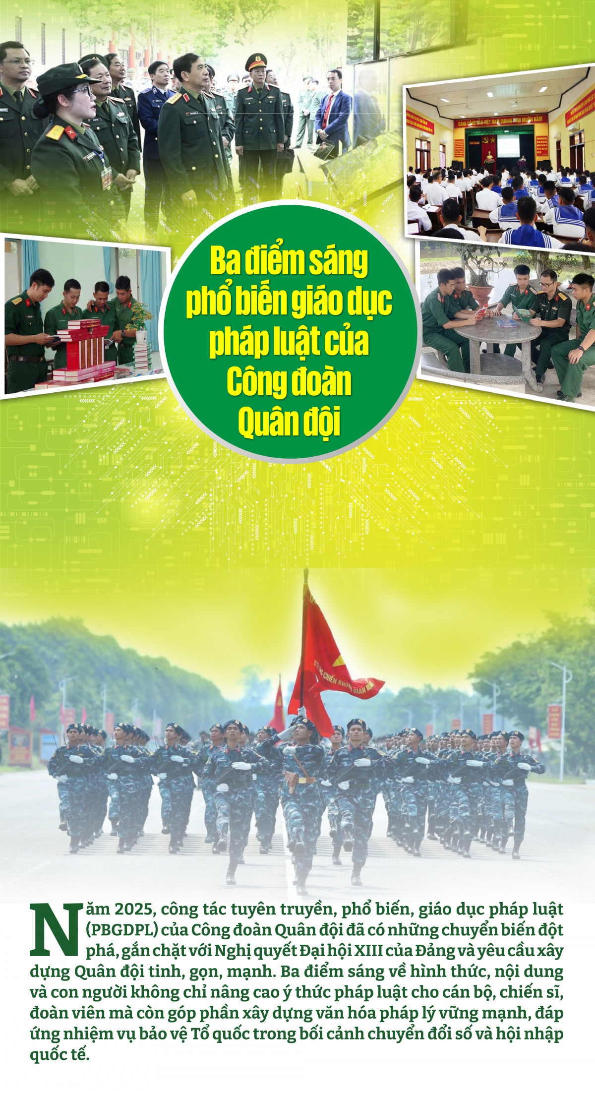 Ba điểm sáng phổ biến giáo dục pháp luật của Công đoàn Quân đội