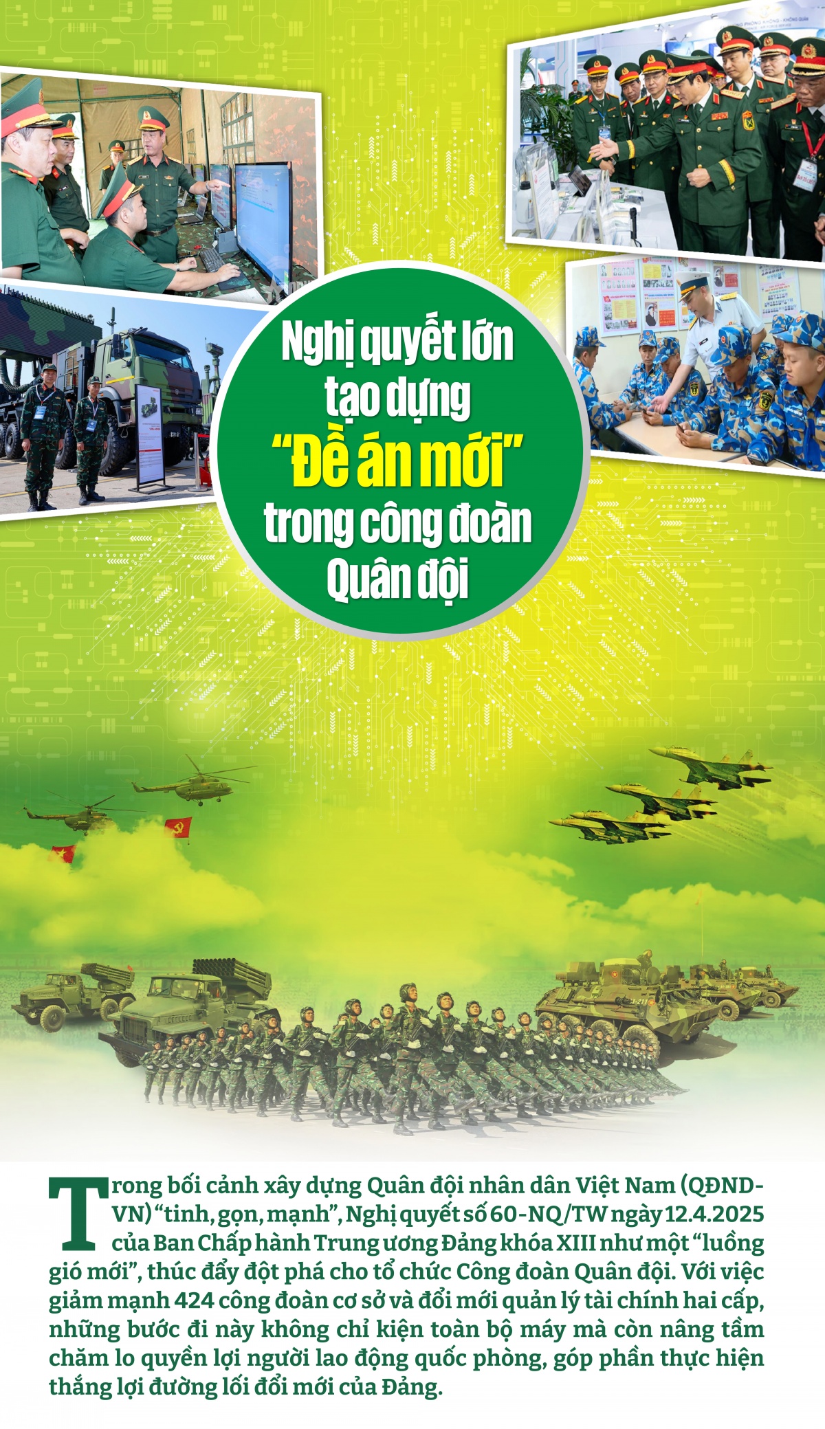 Nghị quyết lớn tạo dựng “Đề án mới” trong công đoàn Quân đội Nghị quyết lớn tạo dựng “Đề án mới” trong công đoàn Quân đội