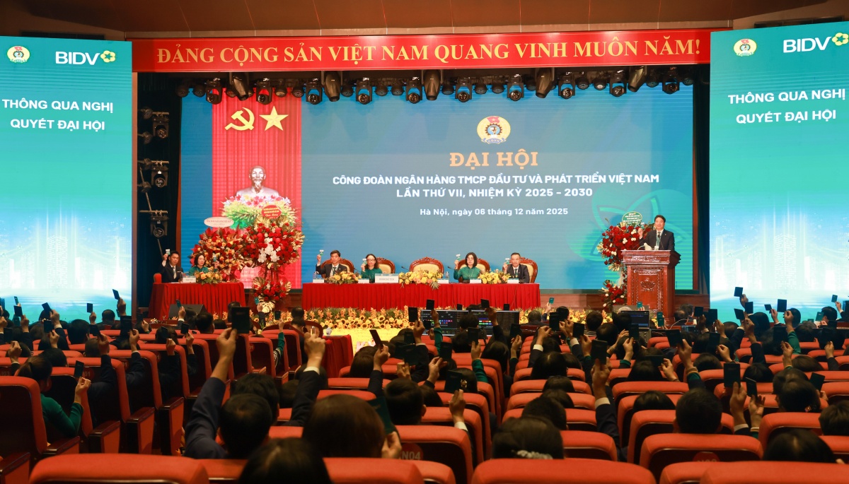 Các đại biểu biểu quyết thông qua Nghị quyết Đại hội Các đại biểu biểu quyết thông qua Nghị quyết Đại hội