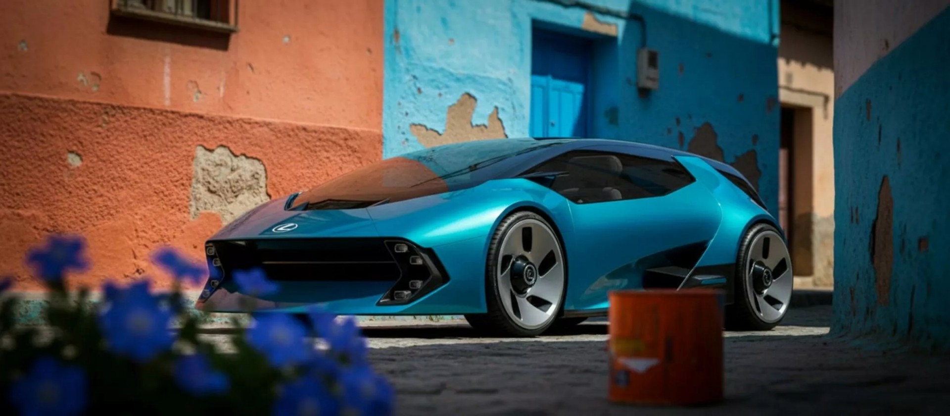 Phía trước của mẫu concept Lexus được tạo bằng AI