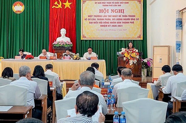 Ban Thường trực Ủy ban MTTQVN TP Cần Thơ tổ chức hội nghị hiệp thương lần thứ nhất để thỏa thuận về cơ cấu, thành phần, số lượng người ứng cử đại biểu Quốc hội khóa XVI, nhiệm kỳ 2026-2031 do địa phương giới thiệu.