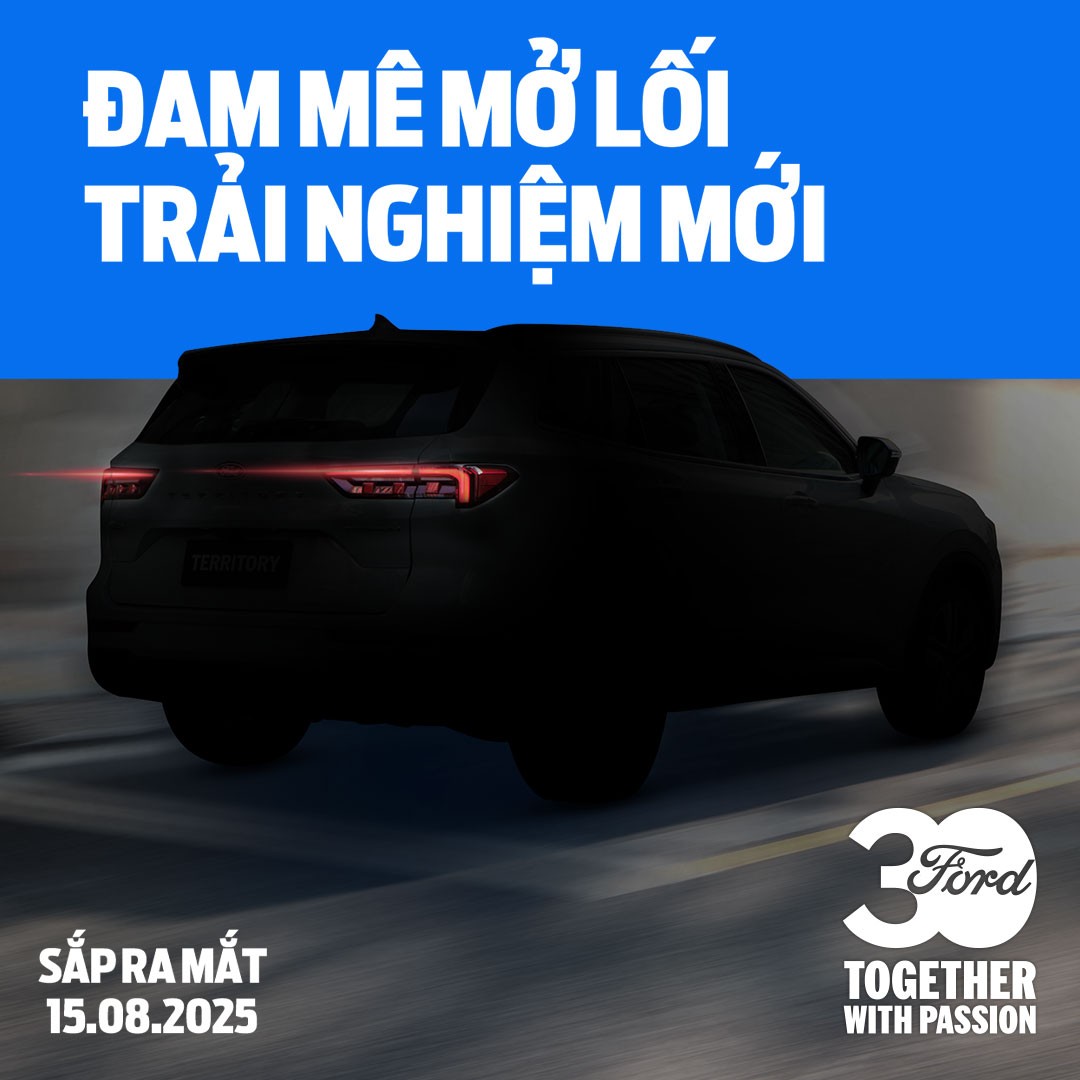 Ford Territory bản nâng cấp ra mắt ngày 15.8, cùng ngày với Mustang Mach-E