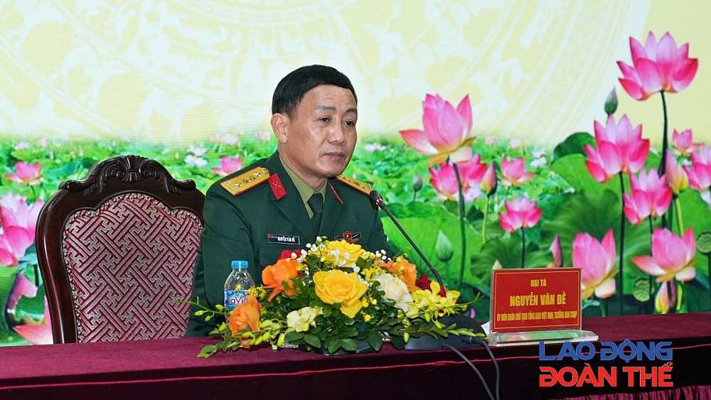 Đại tá Nguyễn Văn Đệ, Trưởng ban Công đoàn Quốc phòng. Ảnh: Tiến Đạt