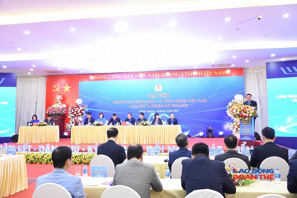 Toàn cảnh Đại hội Công đoàn Khoa học và Công nghệ Việt Nam lần thứ I, nhiệm kỳ 2025-2030. Ảnh: Nguyễn Việt