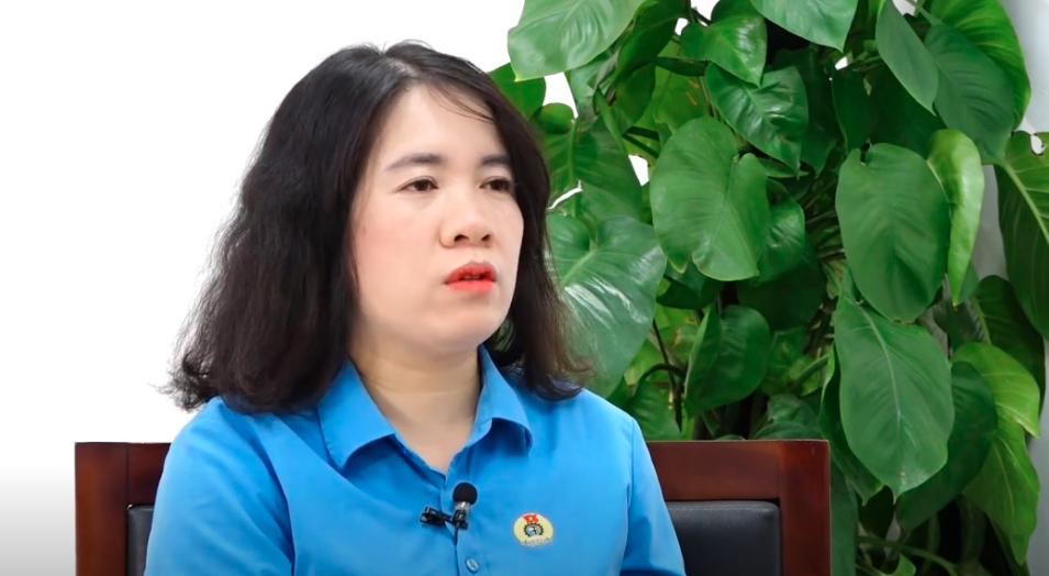 đồng chí Đinh Thị Dung Trang - Chủ tịch Công đoàn Công ty TNHH Viet Power. Ảnh: Nguyễn Việt