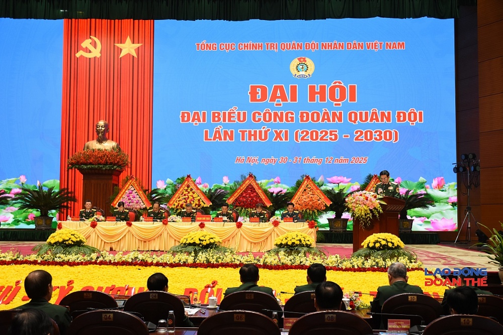 Toàn cảnh Đại hội đại biểu Công đoàn Quân đội lần thứ XI (2025 - 2030). Ảnh: Nguyễn Việt