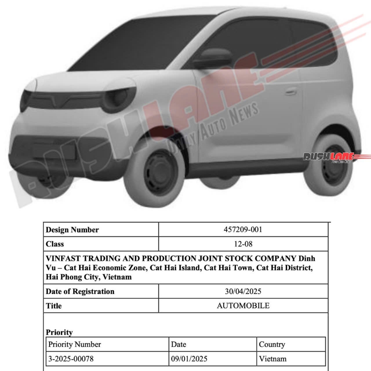 VinFast Minio Green sang Ấn Độ đăng ký bảo hộ thiết kế