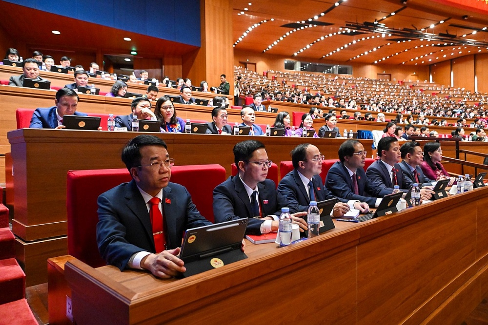 Các đại biểu dự phiên thảo luận ở hội trường về các văn kiện Đại hội XIV của Đảng. Ảnh: Trung tâm Báo chí Đại hội XIV Các đại biểu dự phiên thảo luận ở hội trường về các văn kiện Đại hội XIV của Đảng. Ảnh: Trung tâm Báo chí Đại hội XIV