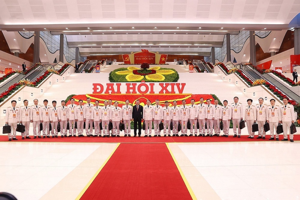 Các đại biểu đến dự ngày làm việc thứ tư Đại hội XIV của Đảng, sáng 22.1. Ảnh: TTXVN