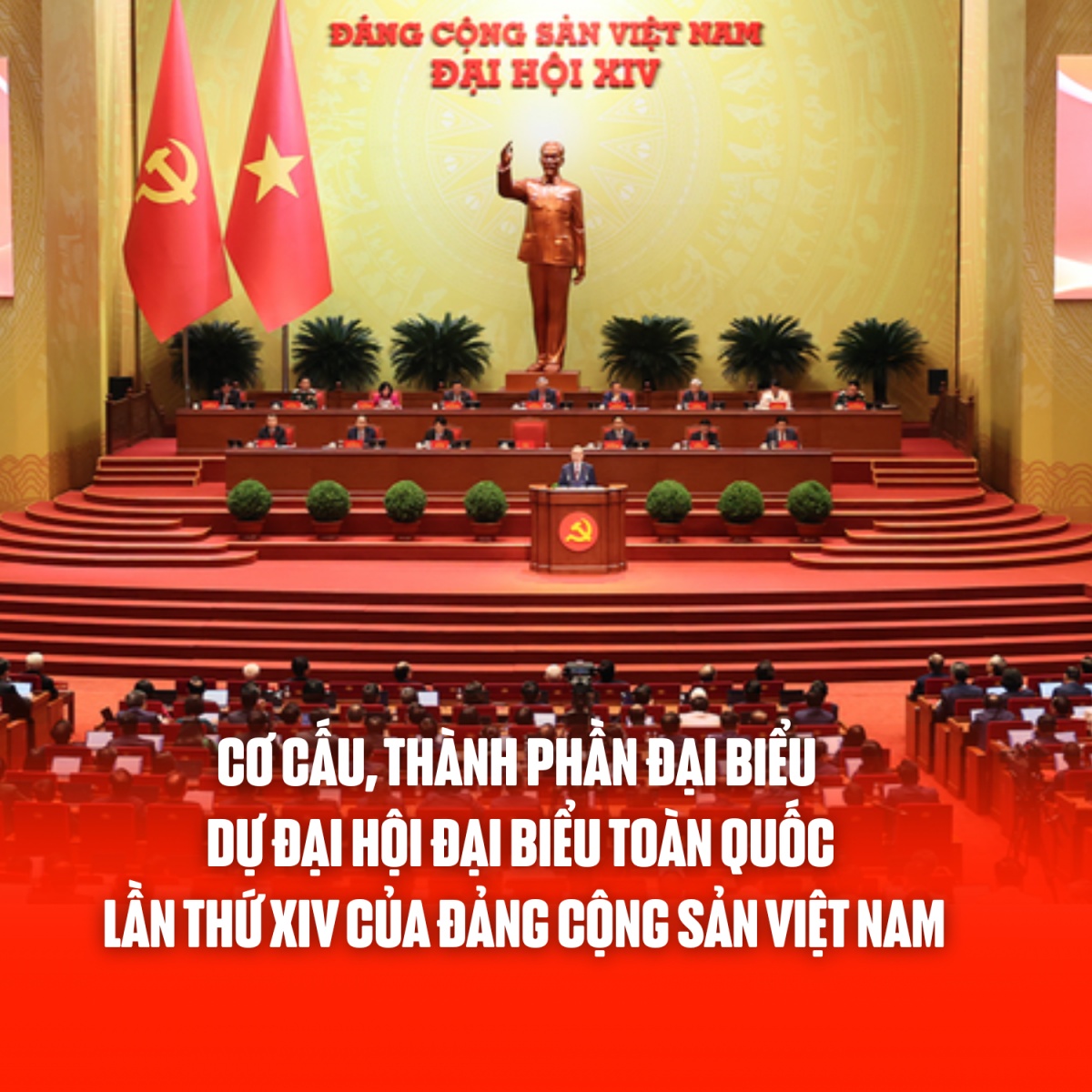 Cơ cấu, thành phần đại biểu dự Đại hội đại biểu toàn quốc lần thứ XIV của Đảng Cộng sản Việt Nam