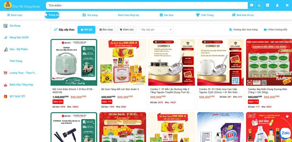 Chợ Tết Công đoàn trực tuyến: Mang mùa Xuân đến sớm với đoàn viên, người lao động