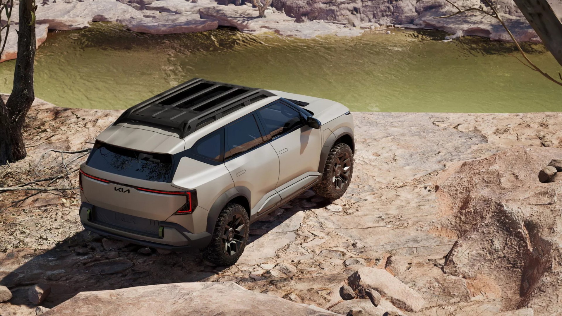 Phía trên của Kia EV5 WKNDR