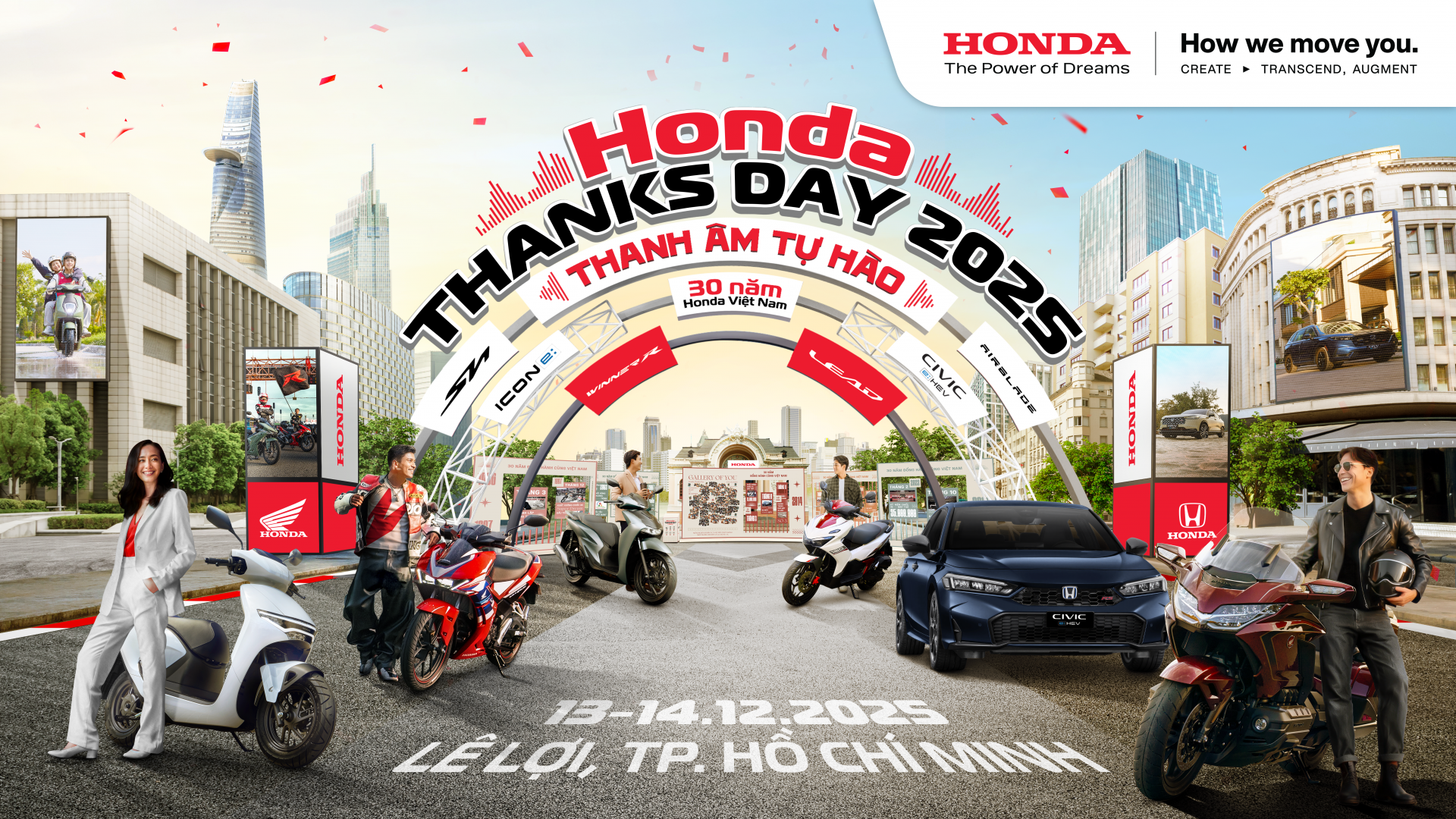 Honda Thanks Day 2025 sẽ diễn ra tại TP.HCM từ 13 đến 14/12/2025