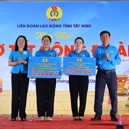 50 nghìn suất quà Tết cho đoàn viên, người lao động tỉnh Tây Ninh