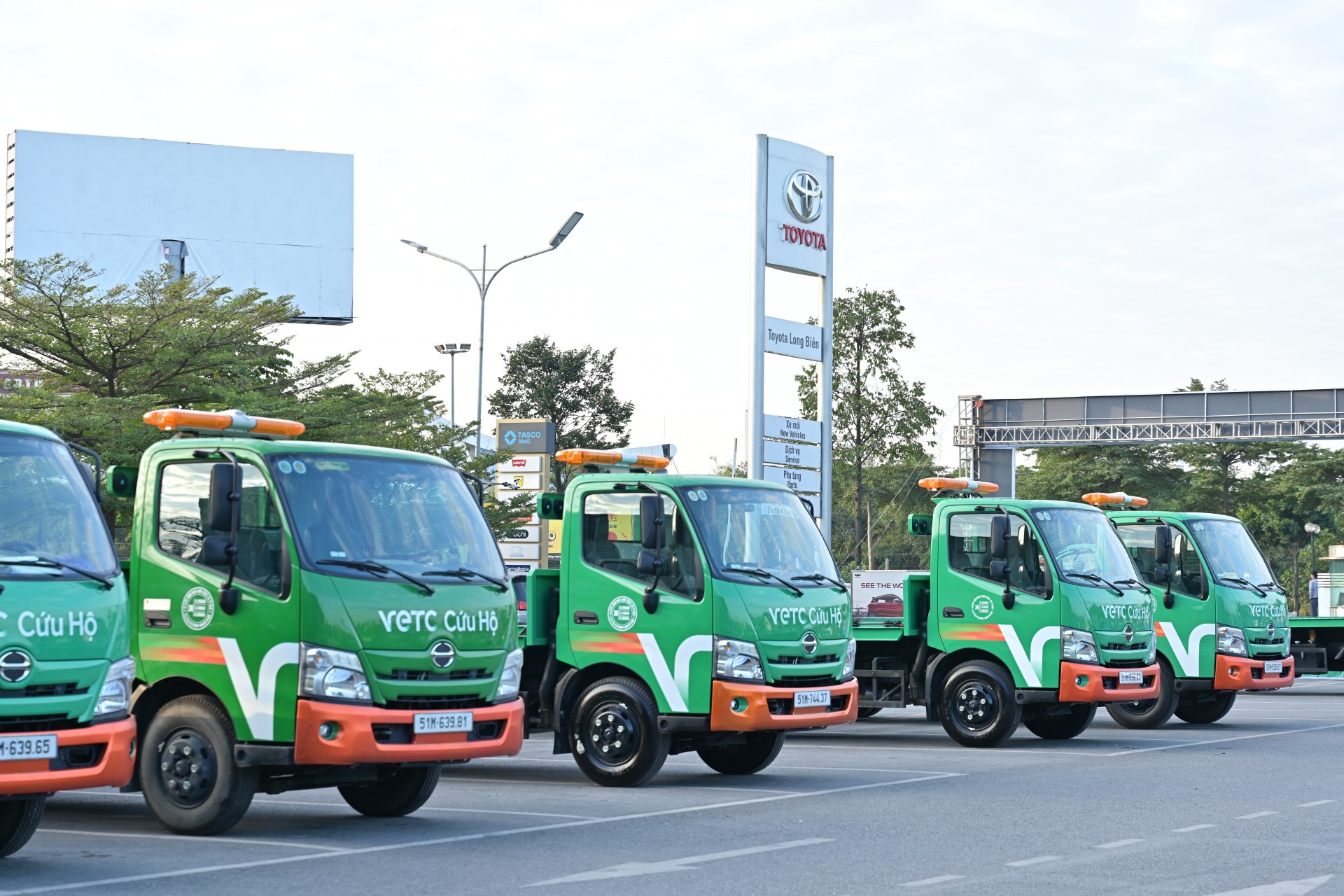 Hình ảnh đội xe cứu hộ VETC trong sự kiện ngày 26/12