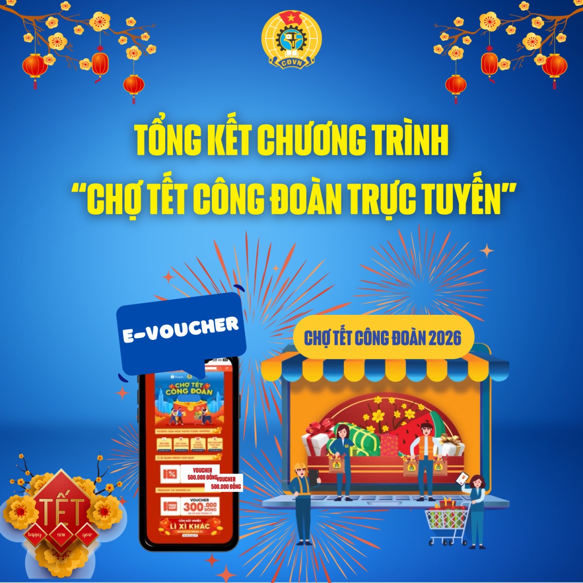 Tổng kết chương trình “Chợ Tết Công đoàn trực tuyến”