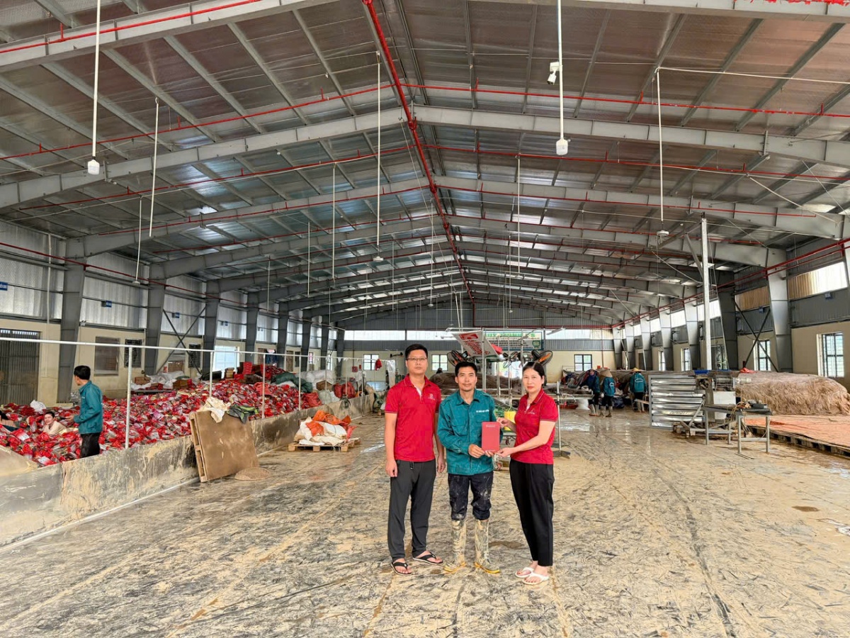 Cán bộ ngân hàng đến từng gia đình, doanh nghiệp cùng tìm phương án tối ưu nhất để hỗ trợ đồng bào bị bão lũ