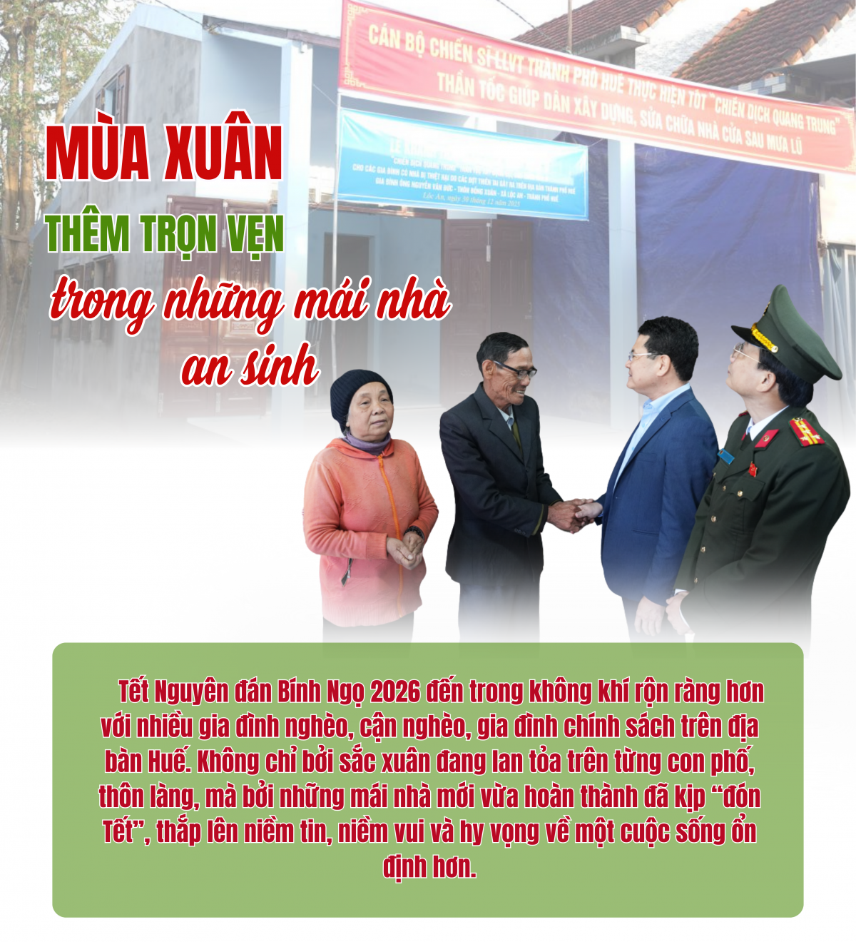 Mùa xuân thêm trọn vẹn trong những mái nhà an sinh Mùa xuân thêm trọn vẹn trong những mái nhà an sinh