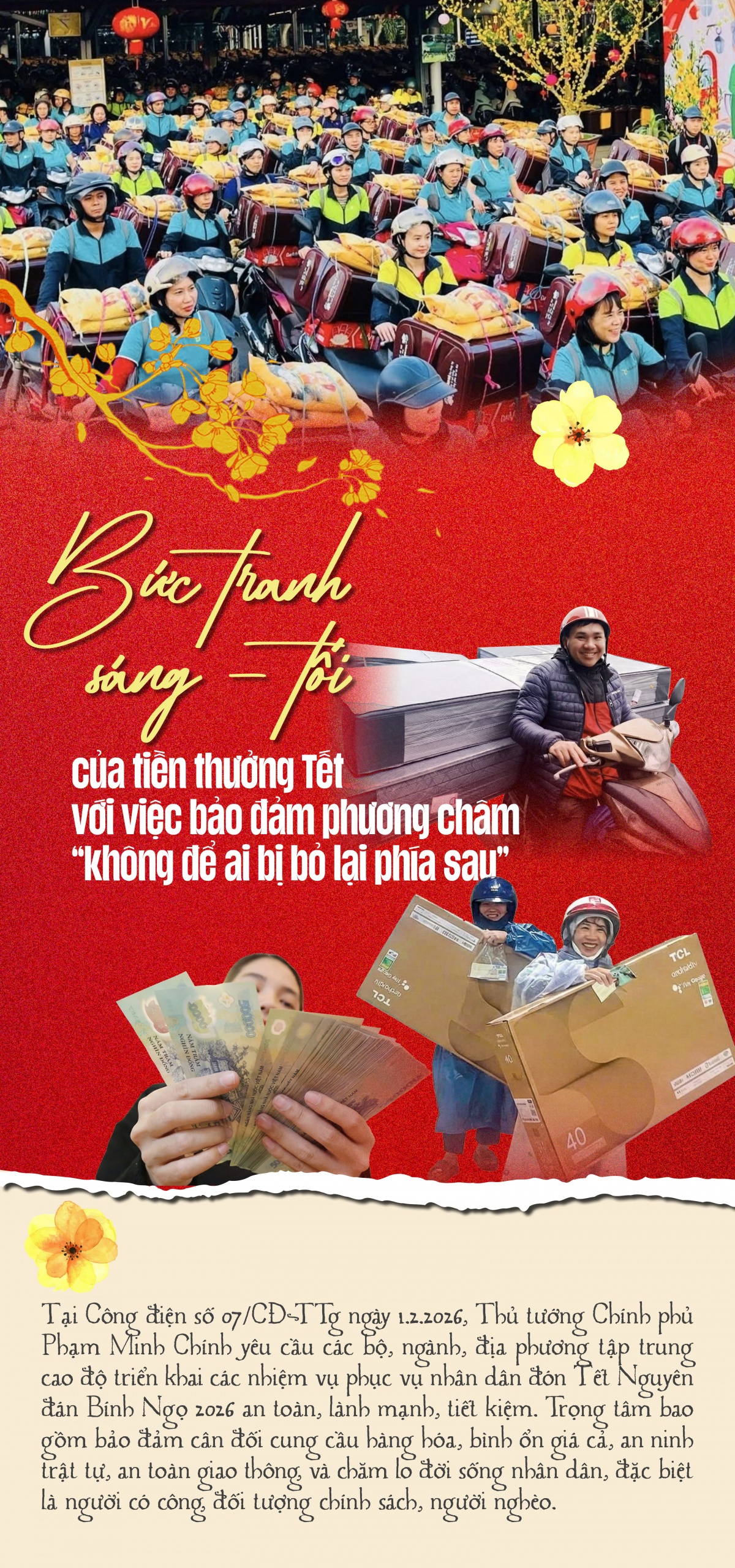 Bức tranh sáng – tối của tiền thưởng Tết với việc bảo đảm phương châm “không để ai bị bỏ lại phía sau”