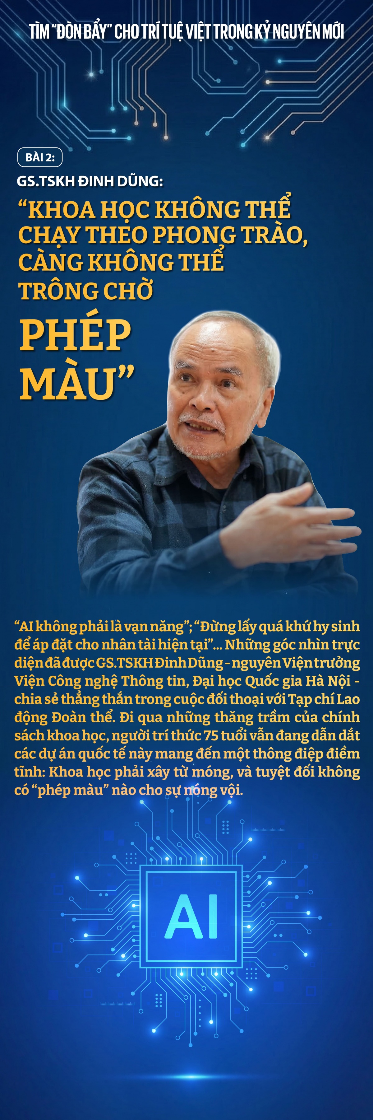 Tìm “đòn bẩy” cho trí tuệ Việt trong kỷ nguyên mới - Bài 2: “Khoa học không thể chạy theo phong trào, càng không thể trông chờ phép màu”