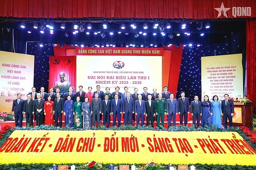 Các đồng chí lãnh đạo Đảng, Nhà nước chụp ảnh cùng các đại biểu dự Đại hội Đảng bộ Mặt trận Tổ quốc, các đoàn thể Trung ương lần thứ I. Các đồng chí lãnh đạo Đảng, Nhà nước chụp ảnh cùng các đại biểu dự Đại hội Đảng bộ Mặt trận Tổ quốc, các đoàn thể Trung ương lần thứ I.