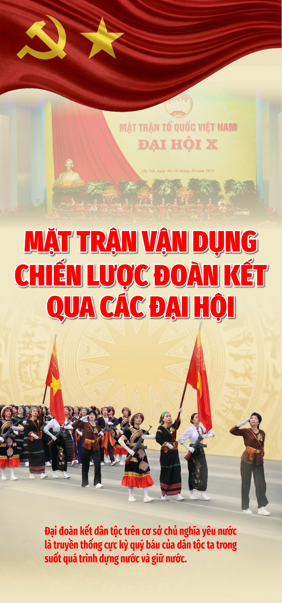 Mặt trận vận dụng chiến lược đoàn kết qua các Đại hội