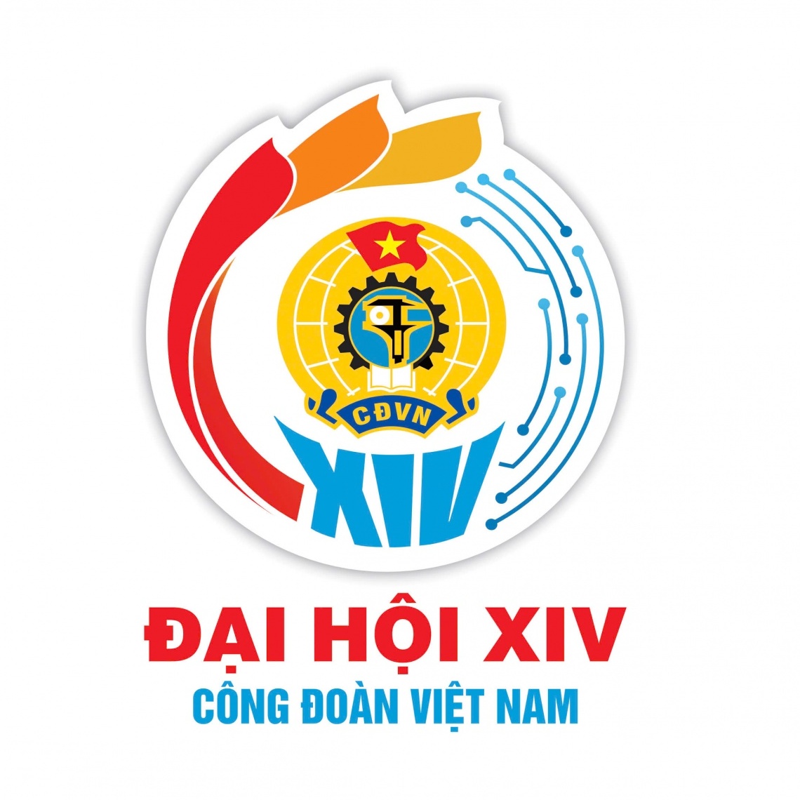 cong bo logo dai hoi xiv cong doan viet nam bieu tuong cua doi moi va hoi nhap