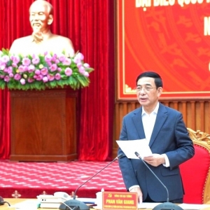 Đại tướng Phan Văn Giang kiểm tra công tác chuẩn bị bầu cử tại tỉnh Cao Bằng