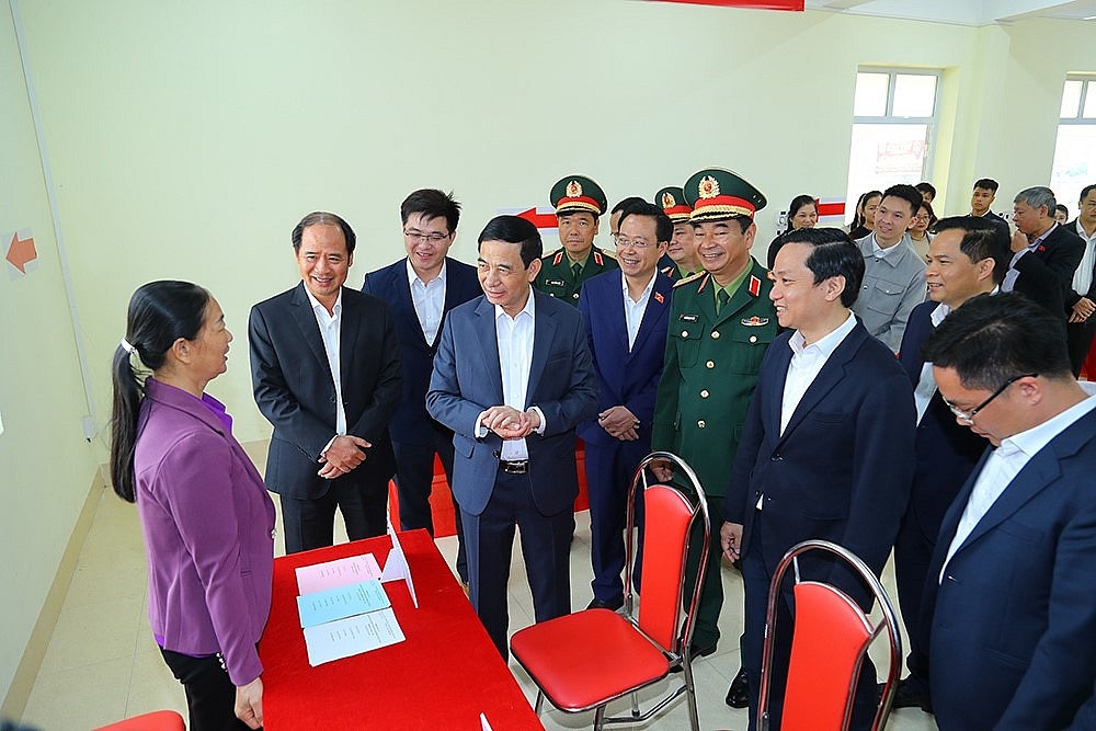  Đại tướng Phan Văn Giang kiểm tra thực tế công tác chuẩn bị bầu cử đại biểu Quốc hội khóa XVI và đại biểu HĐND các cấp nhiệm kỳ 2026 - 2031 tại tỉnh Cao Bằng. Nguồn ảnh: bqp.vn