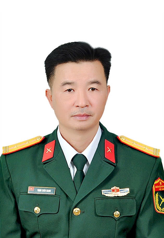 Trung tá Trịnh Xuân Giang, Trợ lý Công đoàn Binh đoàn 15. Ảnh: NVCC