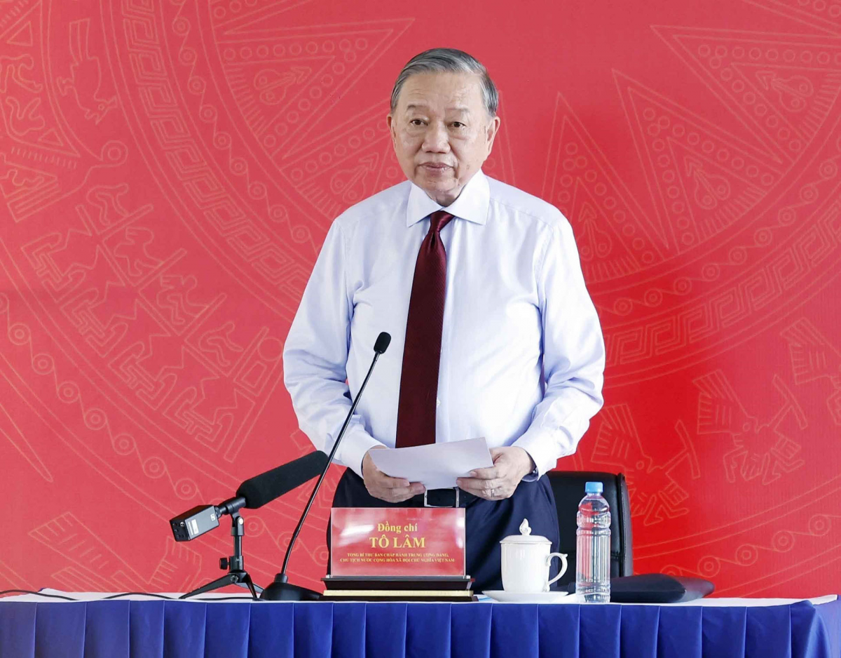 Tổng Bí thư, Chủ tịch nước Tô Lâm phát biểu. Ảnh: TTXVN