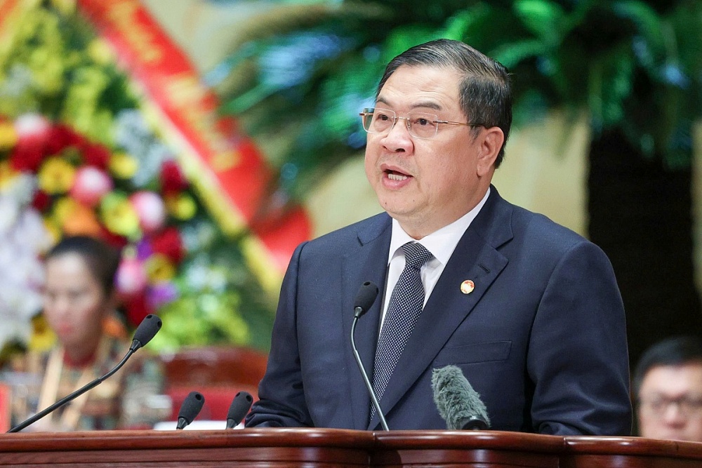 Phó Thủ tướng Thường trực Chính phủ Phạm Gia Túc phát biểu tại Đại hội. Ảnh: Tuấn Minh