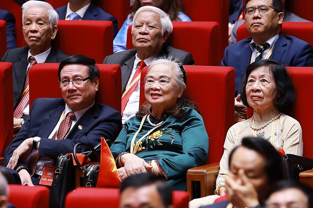 Các đại biểu tham dự phiên khai mạc trọng thể Đại hội đại biểu Mặt trận Tổ quốc Việt Nam lần thứ XI. Ảnh: Dương Giang – TTXVN 