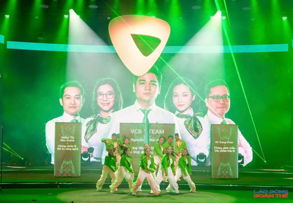 Phần thi của Ngân hàng Thương mại Cổ phần Ngoại thương Việt Nam (Vietcombank). Ảnh: Nguyễn Việt