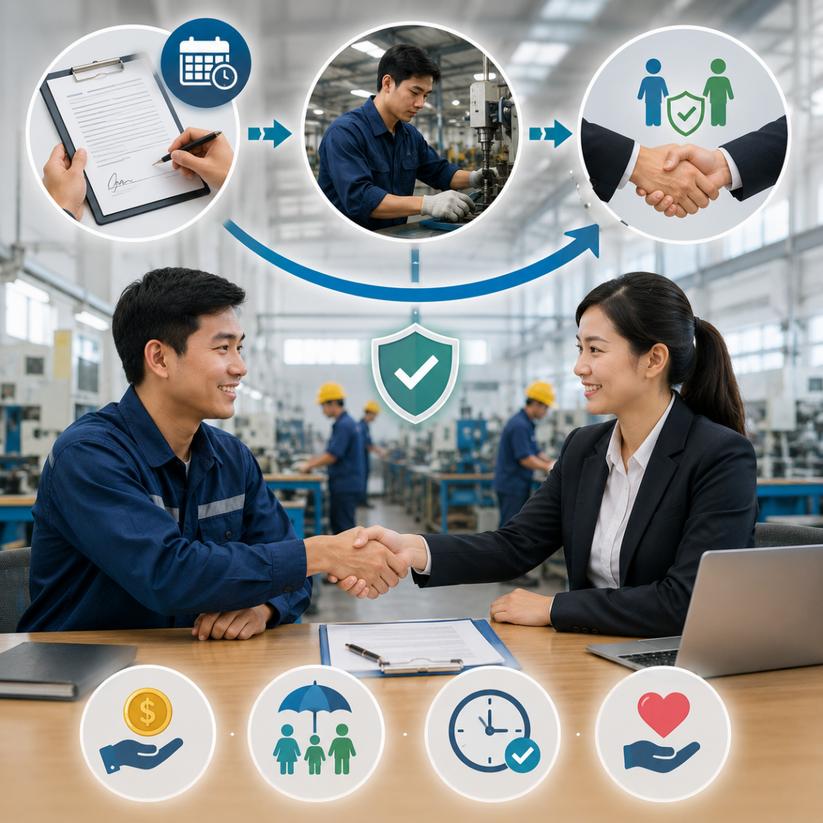 Hết hạn hợp đồng nhưng vẫn tiếp tục làm việc, quyền lợi người lao động được tính thế nào?