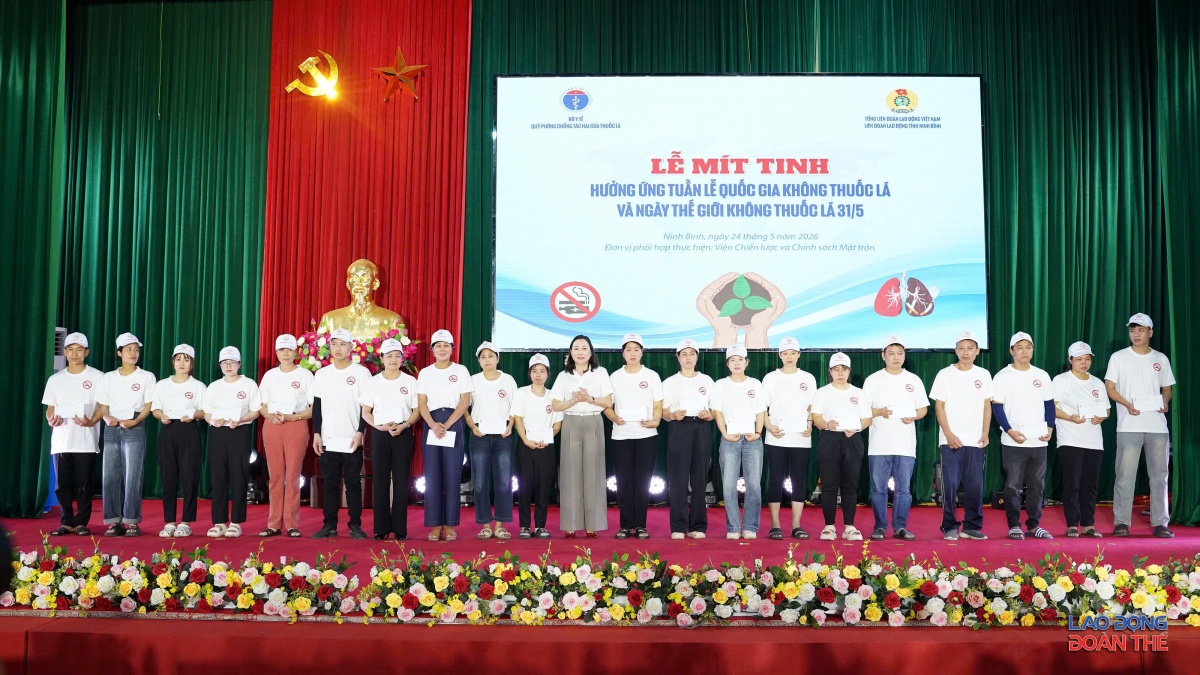 [ẢNH] Mít tinh hưởng ứng Tuần lễ Quốc gia Không thuốc lá năm 2026