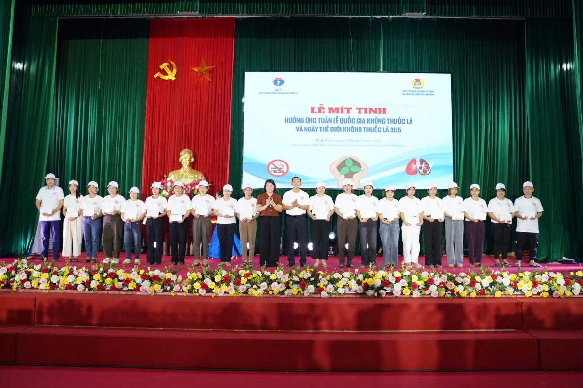 [ẢNH] Mít tinh hưởng ứng Tuần lễ Quốc gia Không thuốc lá năm 2026