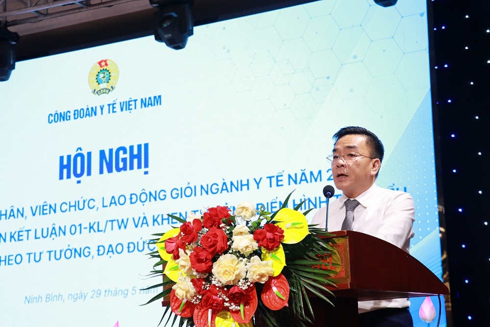đồng chí Nguyễn Lương Tâm - Chủ tịch Công đoàn Y tế Việt Nam. Ảnh: ĐVCC đồng chí Nguyễn Lương Tâm - Chủ tịch Công đoàn Y tế Việt Nam. Ảnh: ĐVCC