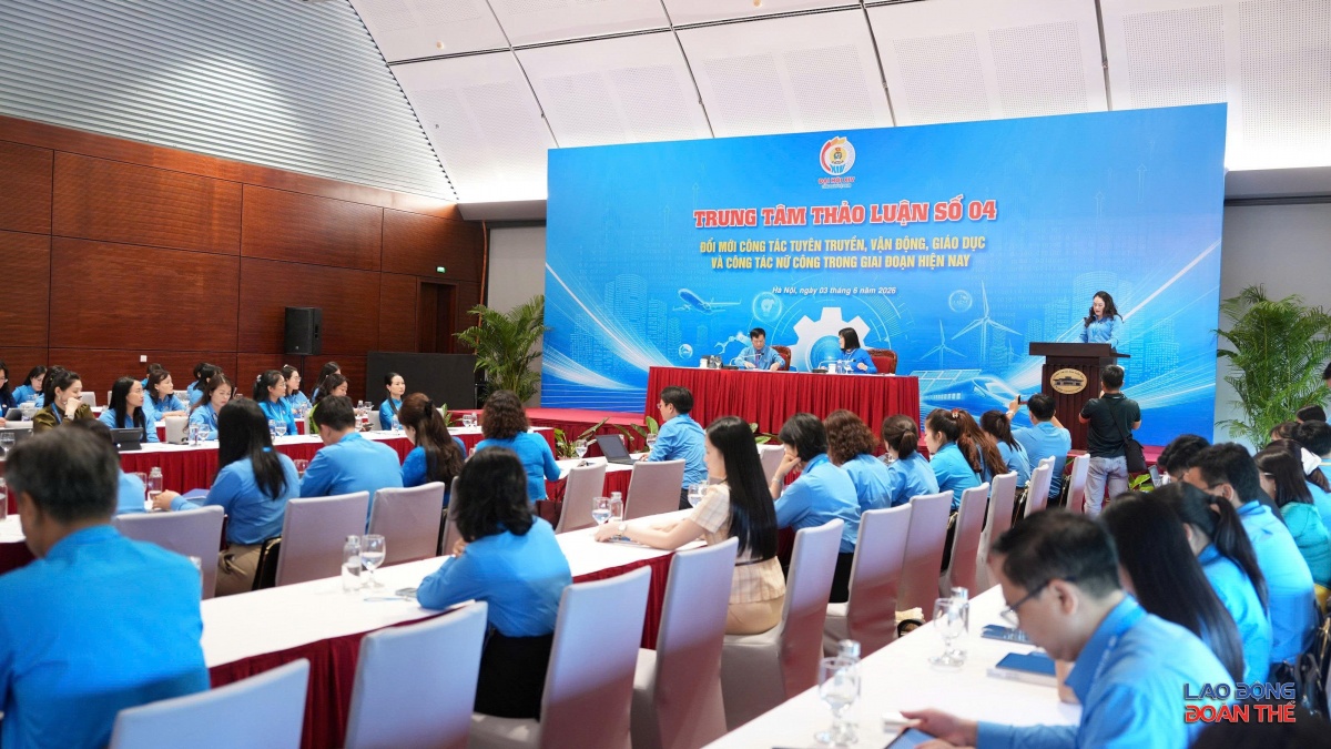 [Ảnh] Không khí sôi nổi tại 5 Trung tâm thảo luận trong khuôn khổ Đại hội XIV Công đoàn Việt Nam