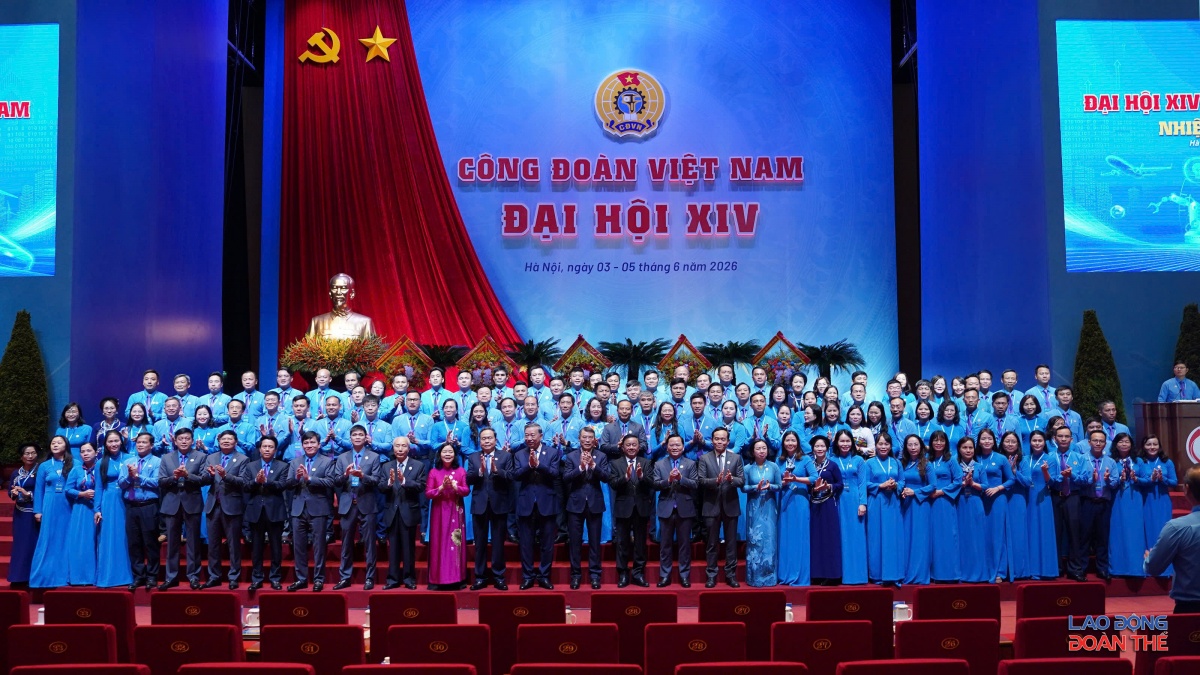 [Ảnh] Toàn cảnh phiên trọng thể Đại hội XIV Công đoàn Việt Nam