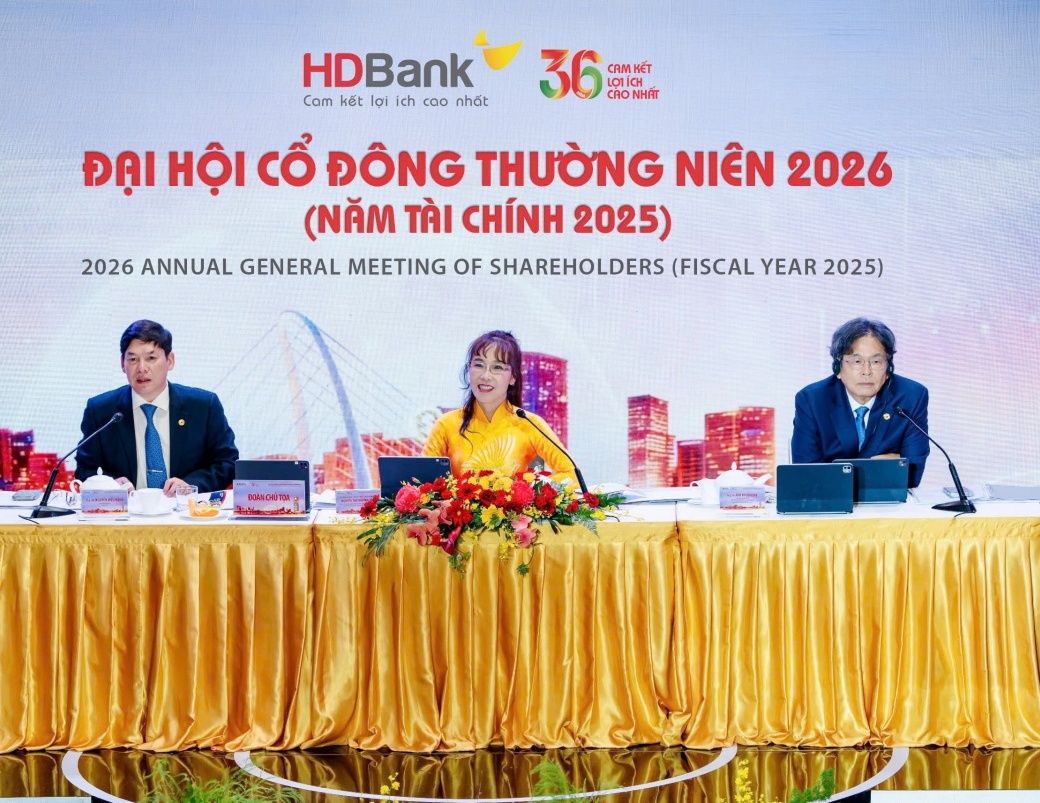 Đại hội đồng cổ đông HDBank 2026: Lợi nhuận kế hoạch tăng 41%, quy mô tiệm cận 1,2 triệu tỷ đồng